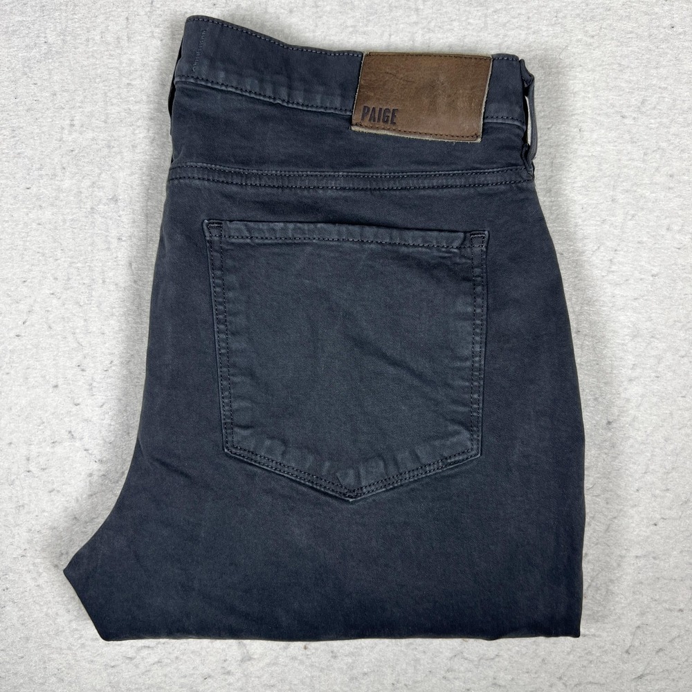 Paige Federal Pants Mens‎ 32x32 Gray Slim Straight Stretch Denim Chino Casual
